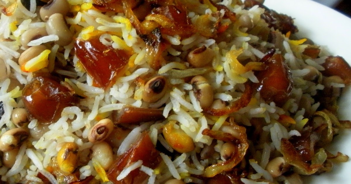 Turmeric & Saffron LoobiaCheshmBolboli Polow Rice with BlackEyed Peas